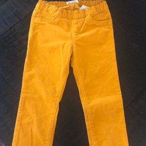 H&M mustard yellow corduroy pants for girls.